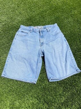 Anchor Blue Baggy - Light Wash Denim Jean Shorts